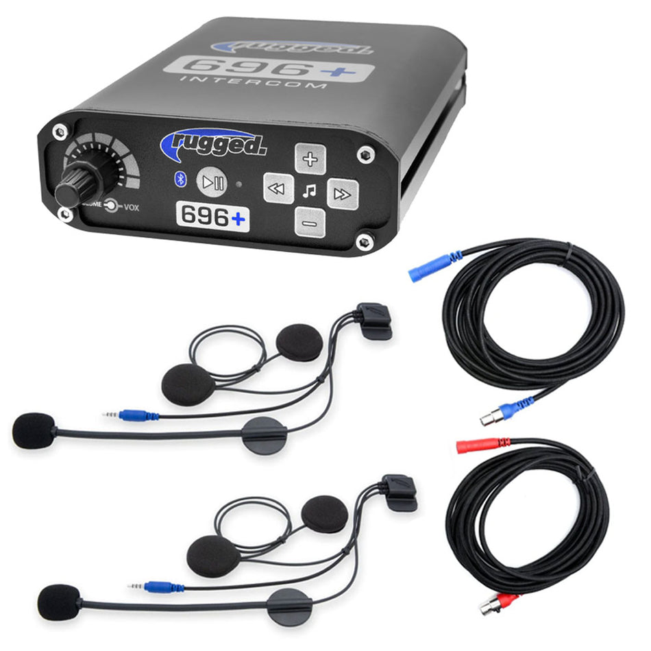 Intercom System with Sport Helmet Kits or Ultra Light Sport Headsets - 2 or 4 Person