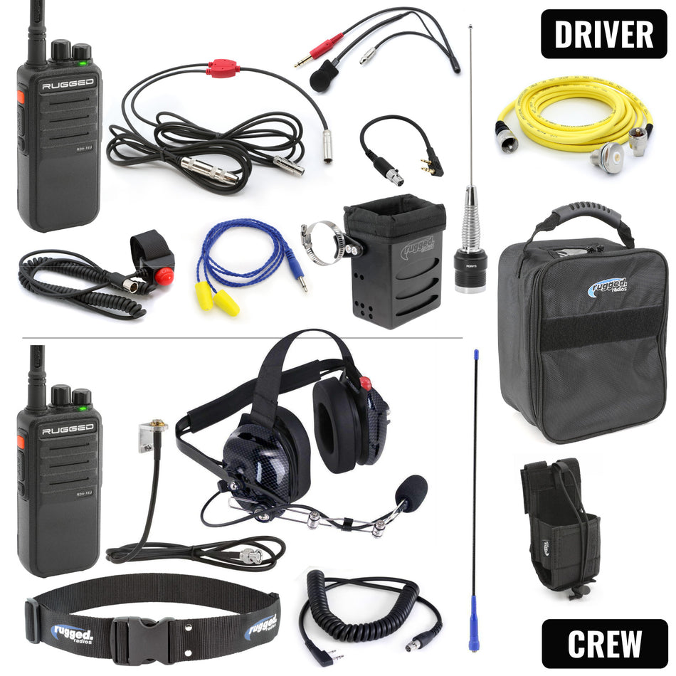 NASCAR Driver and Crew Chief Long Track Racing Kit with RDH16 Radios