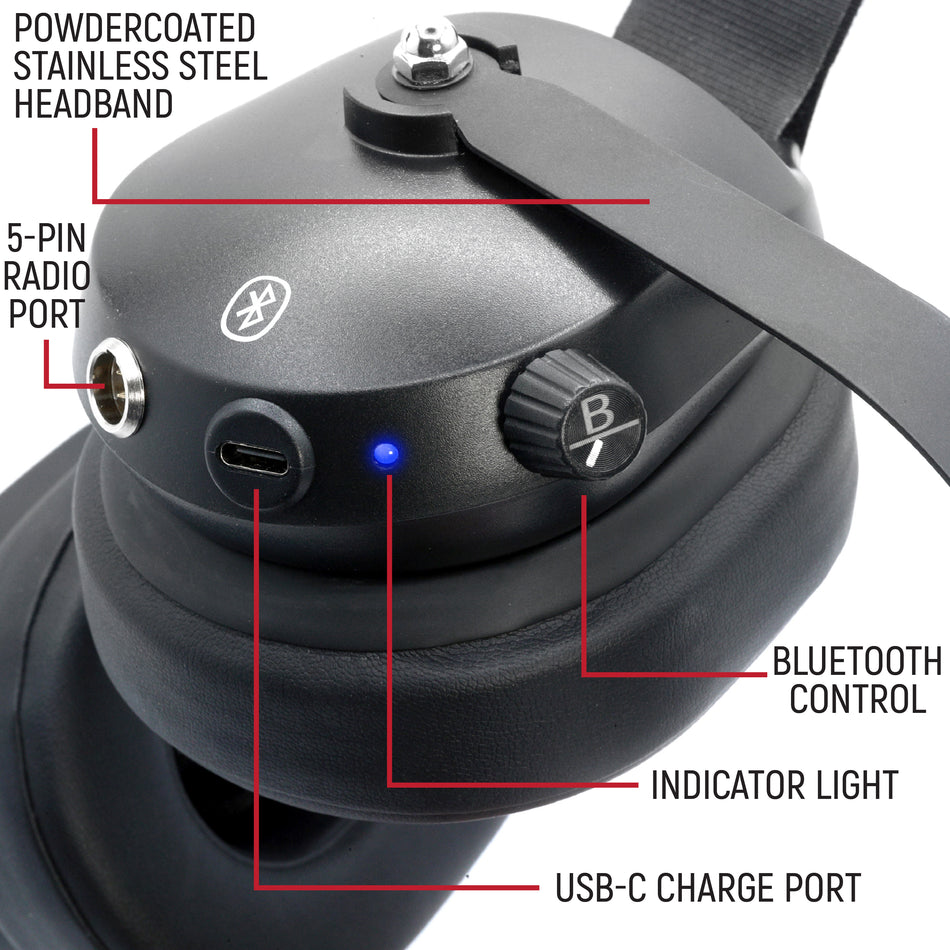 RW-H52 Bluetooth Headset for Cell Phones - 2-Way Radio Compatible