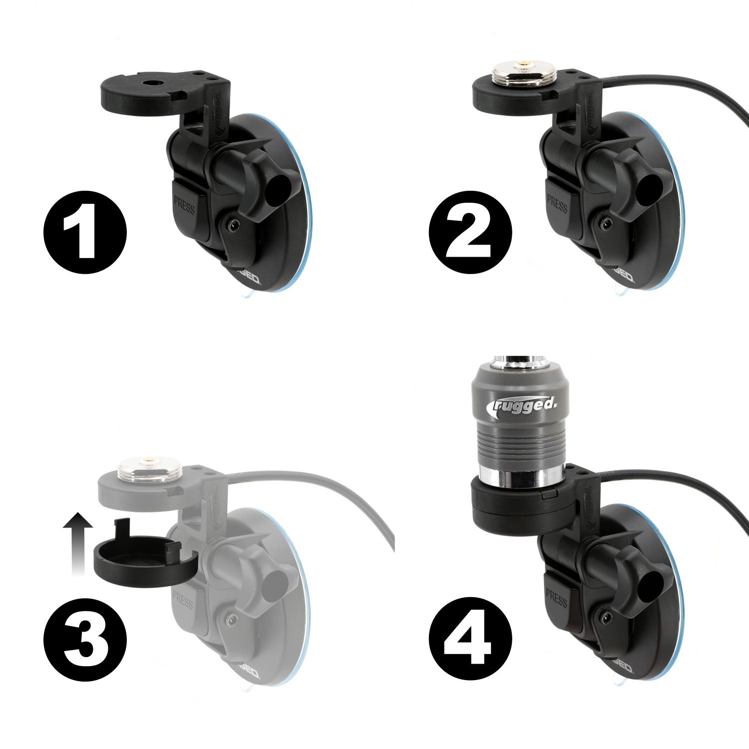 Rugged Radios Suction Cup Antenna Mount