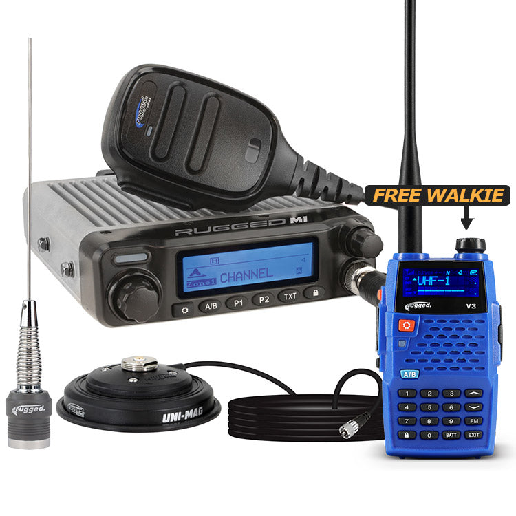 Radio Kit - Rugged M1 RACE SERIES Waterproof Mobile with Antenna - Digital and Analog