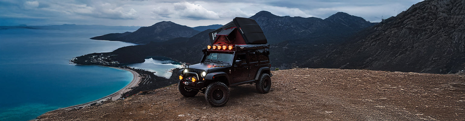 Overland and Jeep communication kits with GMRS radios, intercoms, and antenna mounts