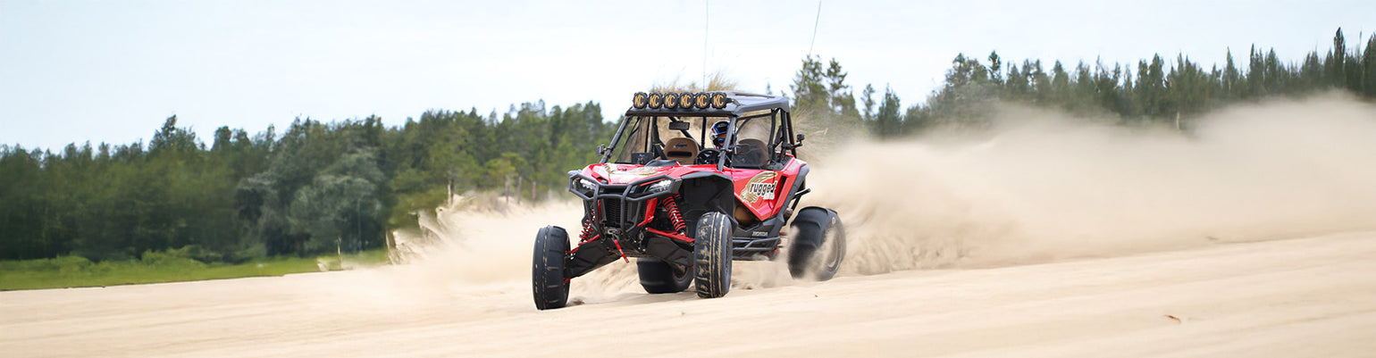 Rugged Radios Honda UTV parts and accessories—direct-fit communication mount kits for Talon and Pioneer with integrated intercom, two‑way radio, Bluetooth stereo, custom bracket hardware, and ready‑mount dash or side placement