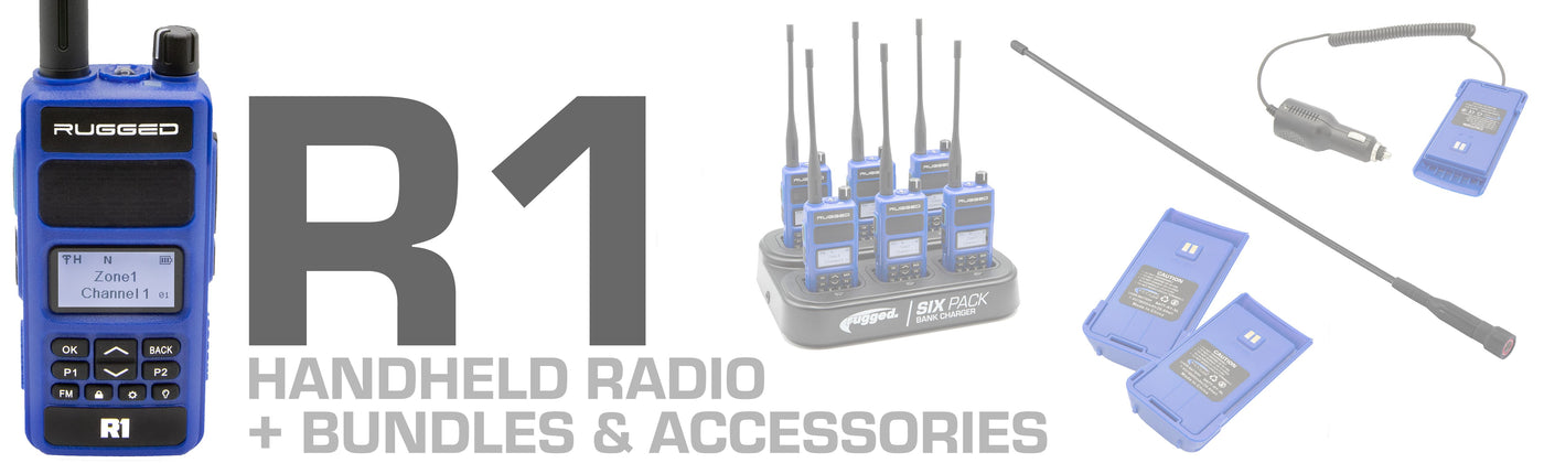 R1 Handheld Radio and Accessories for Any Environment