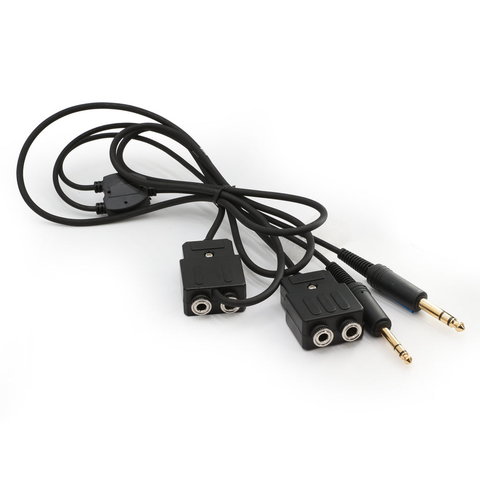Cable divisor de extensión de auriculares para piloto de aviación general