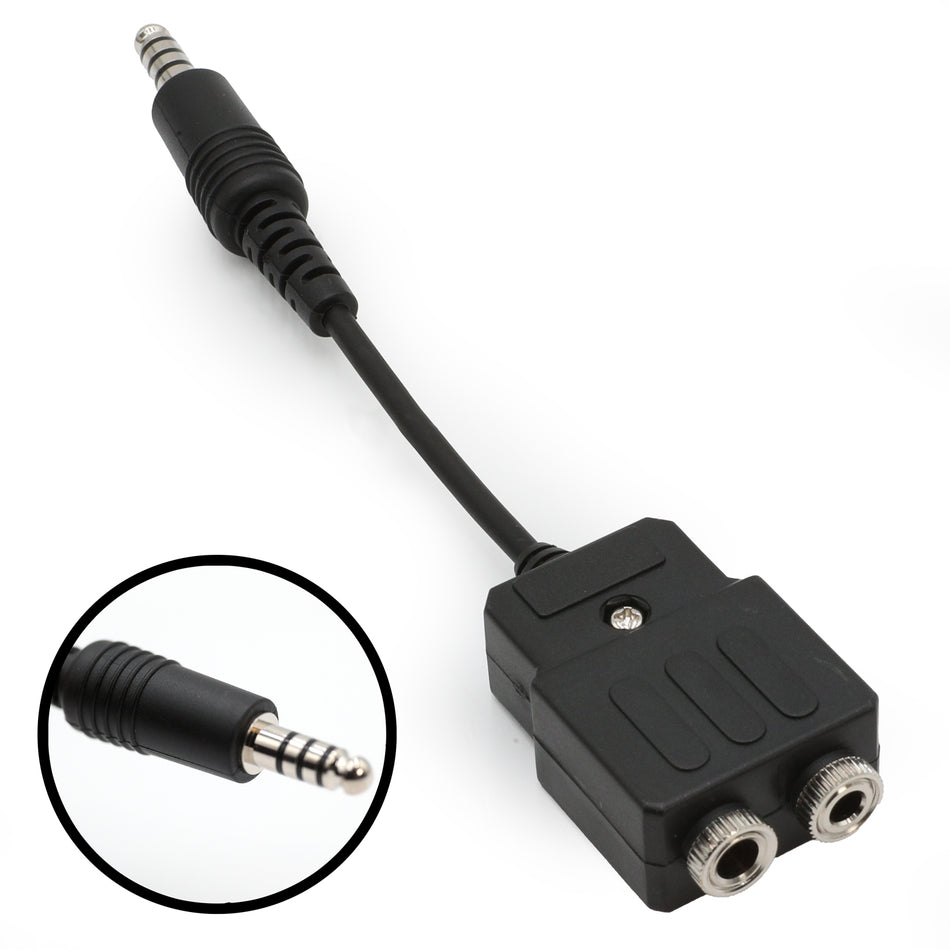 Adaptador de auriculares para piloto de aviación general a helicóptero