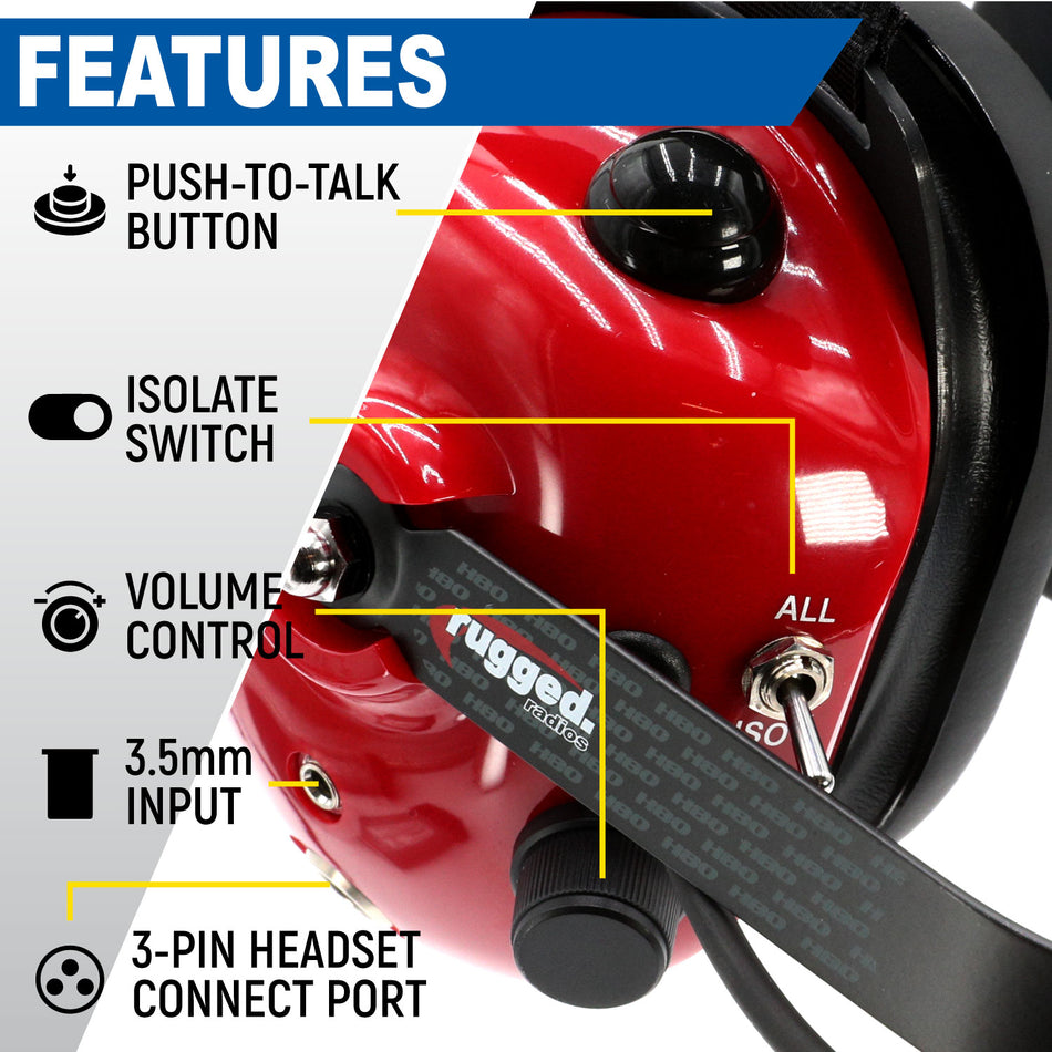 Auriculares con intercomunicador conectables H80 Track Talk: lleve la conversación al evento Circle Track NASCAR