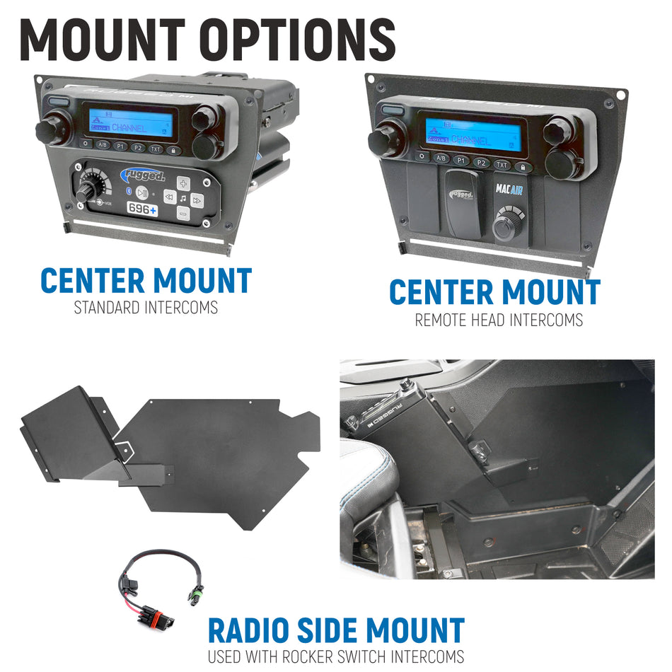 Polaris RZR PRO XP - Turbo R - Pro R - Complete Communication Kit with Bluetooth Intercom and 2-Way Radio
