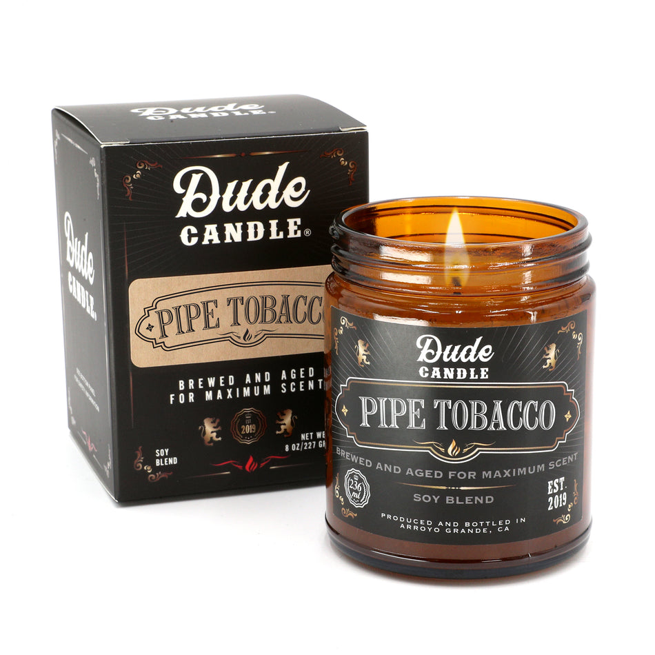 Dude Candle - Pipe Tobacco Scented Candle