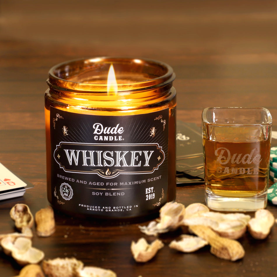Dude Candle - Whiskey Scented Candle