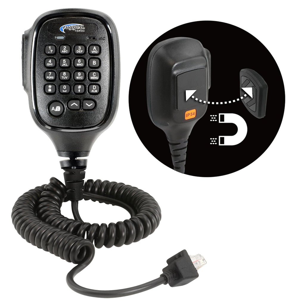 Hand Mic for RDM-DB Mobile Radios with Scosche Surface Magnetic Mount