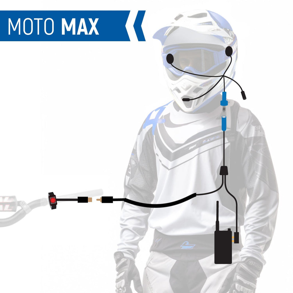 MOTO MAX Complete Motorcycle Communication Kit with Heavy-Duty OFFROAD Cables