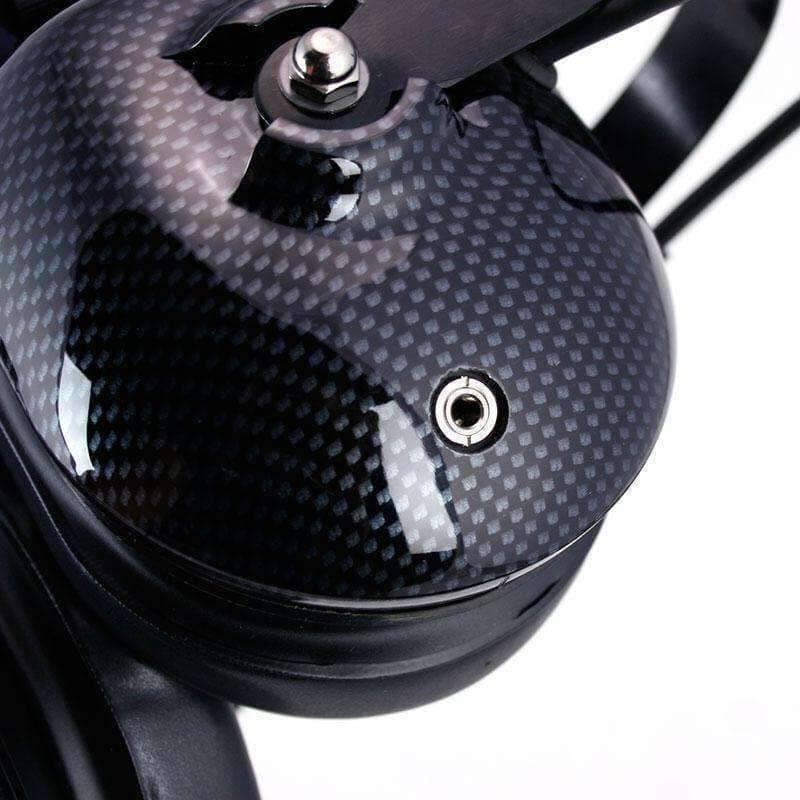 Audifonos Rugged H42 por detras de la cabeza (BTH) Audifonos para Walkie Talkie y Radios 2 metros - Negro Fibra de Carbon ESP - By Rugged Radios