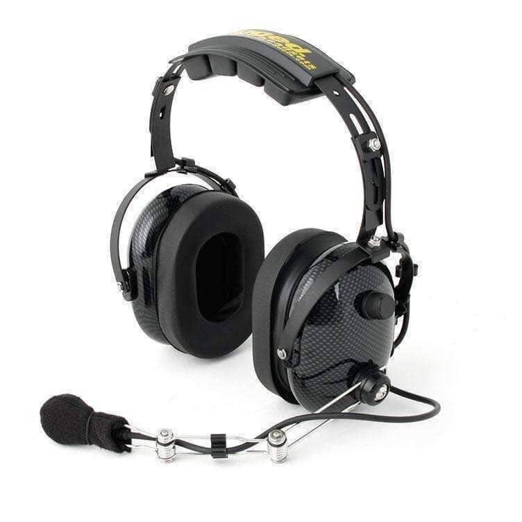 Audifonos sobre la cabeza Rugged H22 (OTH) para Radio Dos Metros y GMRS - Estilo Fibra de Carbono ESP - By Rugged Radios