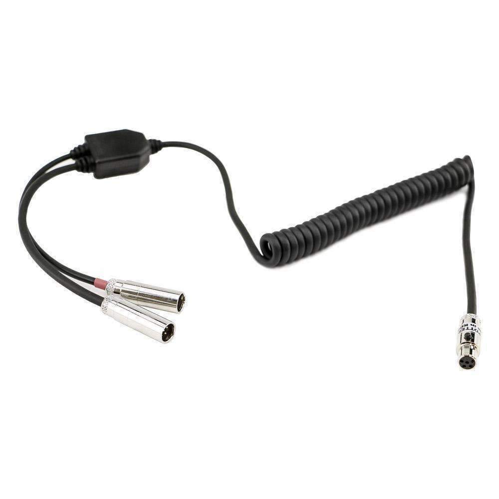 Dual Radios to Headset Coil Cord Adaptor for Crew Chief and Race Control