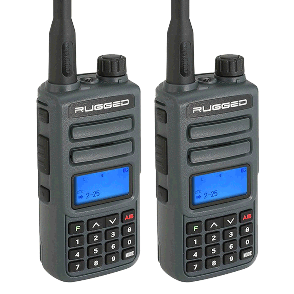 PAQUETE DE 2 RADIOS Walkie Talkie GMRS/FRS RUGGED GMR2 - ESP By Rugged Radios