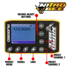 Load image into Gallery viewer, Nitro Bee Xtreme UHF Race Receiver button panel with volume control and channel presets