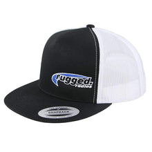 Load image into Gallery viewer, Rugged Radios Flat Bill Snapback Hat (Black / White)