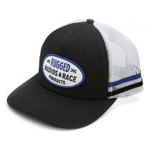 Load image into Gallery viewer, Rugged Radios Striped Snapback Hat - Black and White